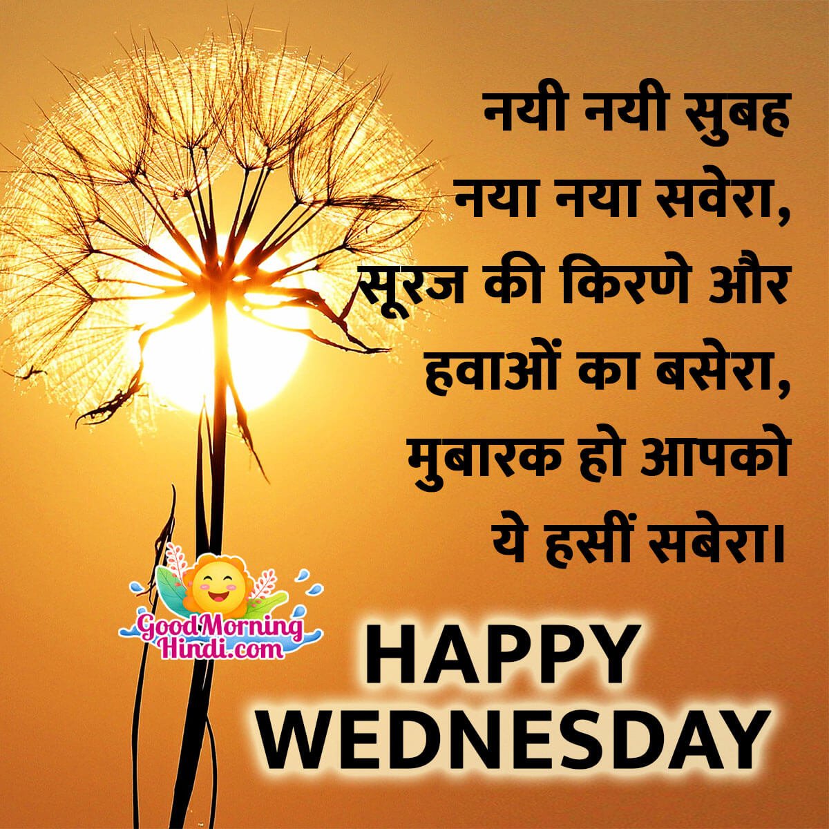 Happy Wednesday Messages In Hindi - Good Morning Wishes & Images ...