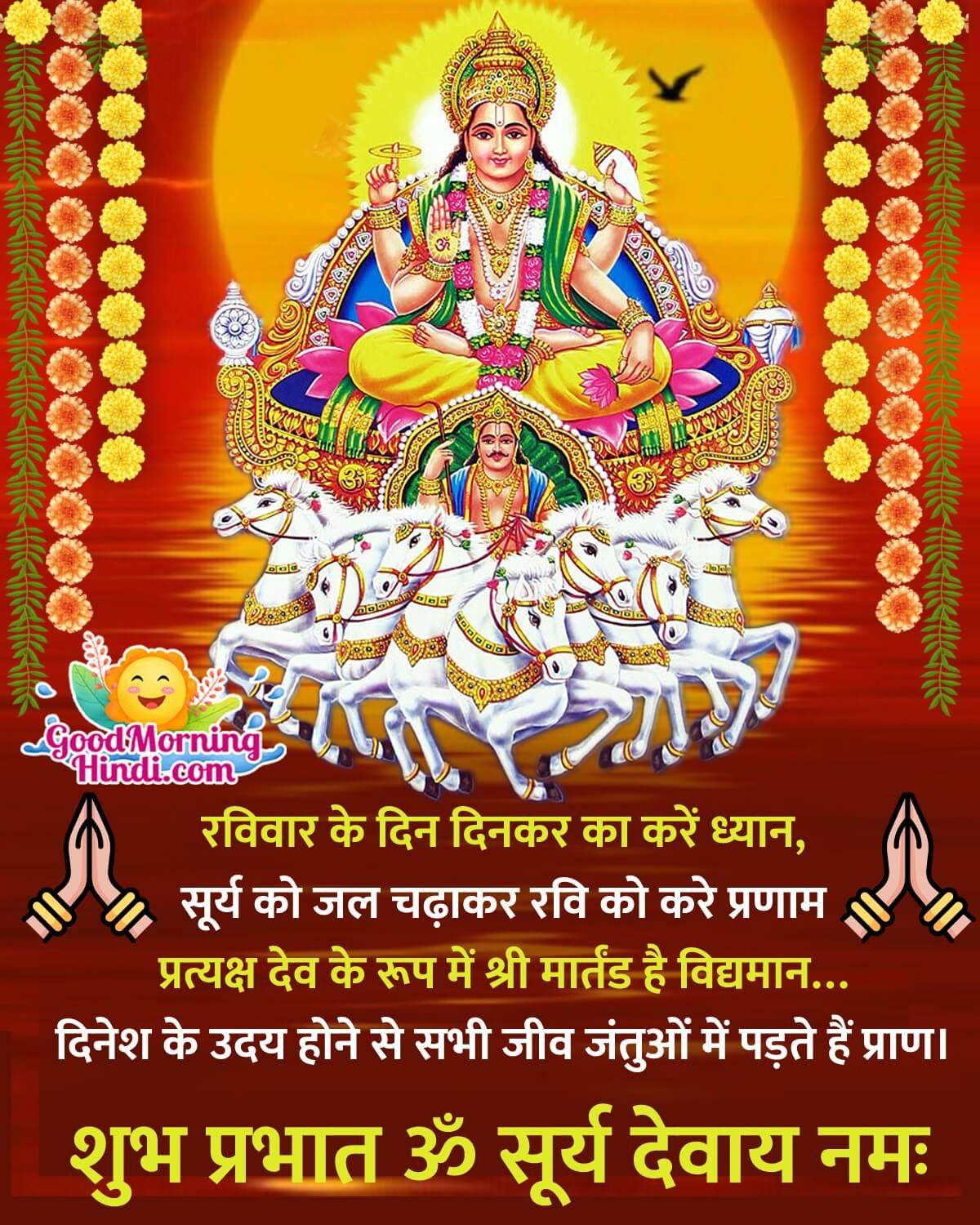 Good Morning Surya Dev Quote In Hindi