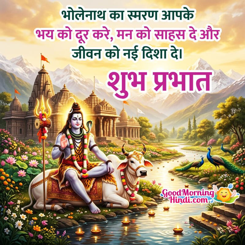 Shubh Prabhat Bholenath Wonderful Photo In Hindi