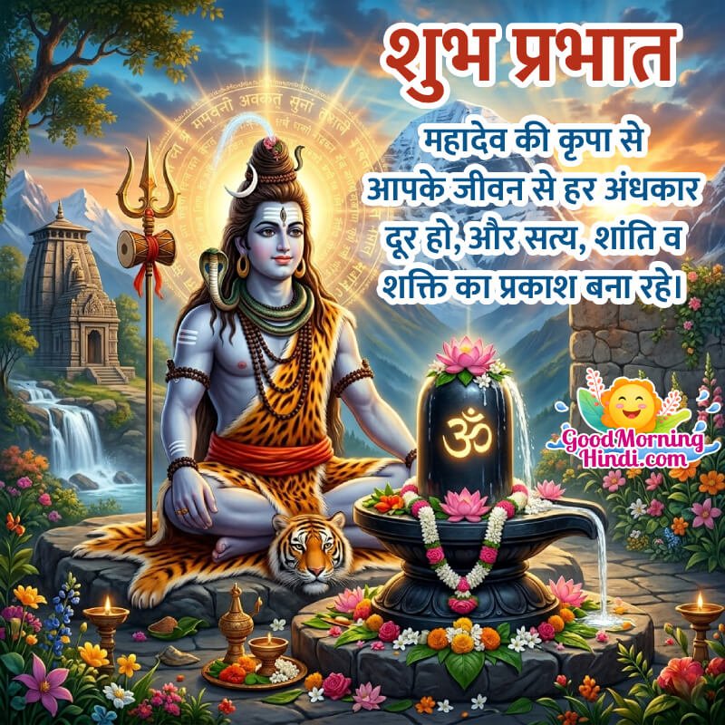 Shubh Prabhat Mahadev Best Hindi Status Image