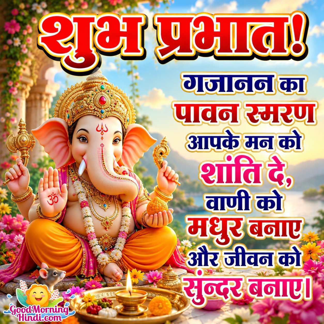 Shubh Prabhat Gajananan Lovely Wish Pic
