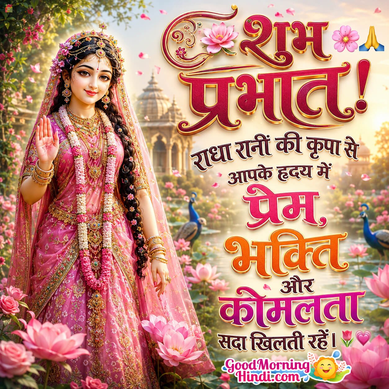 Shubh Prabhat Radha Rani Best Pic In Hindi