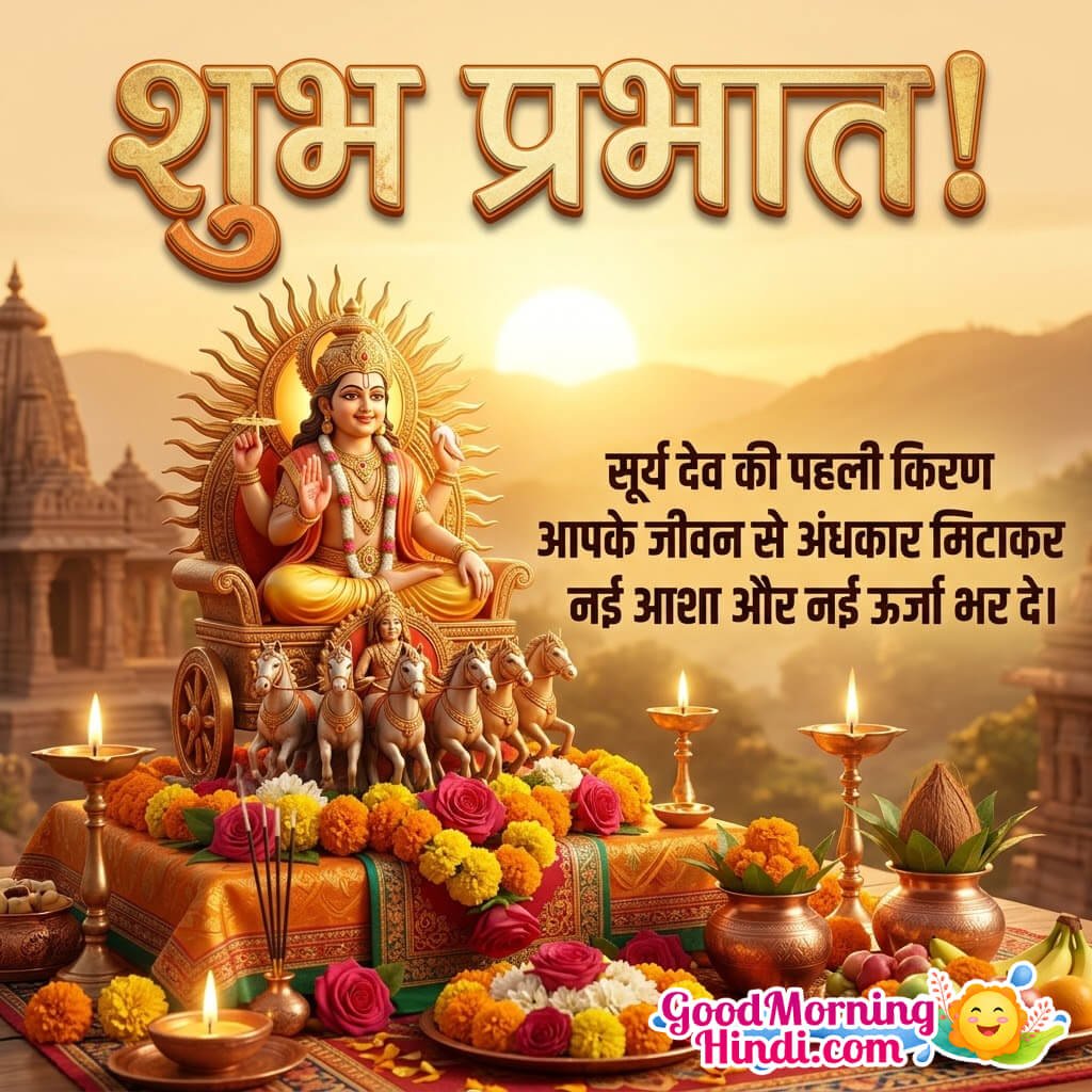 Shubh Prabhat Suryadev Wish Pic In Hindi