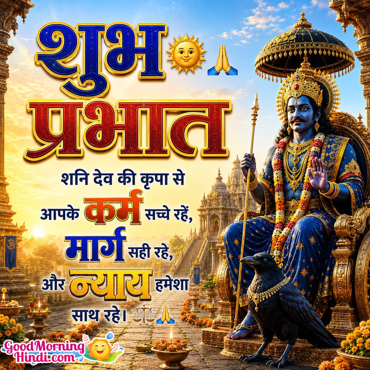 Suprabhat Shanidev Message Pic In Hindi